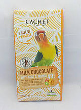 Шоколад Cachet Milk Chocolate With Kiwi & Mango 180 гр