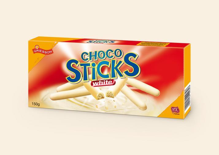 Палички з білого шоколаду Griesson Choco Sticks White 150г
