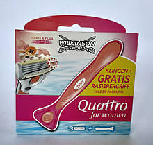 Змінні леза Wilkinson Sword Women Quattro 3 шт + верстат