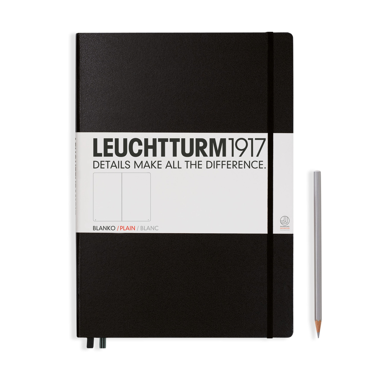 Блокнот Leuchtturm1917 MasterClassic A4+ 22,5х31,5 см Чорний нелінований (308227)