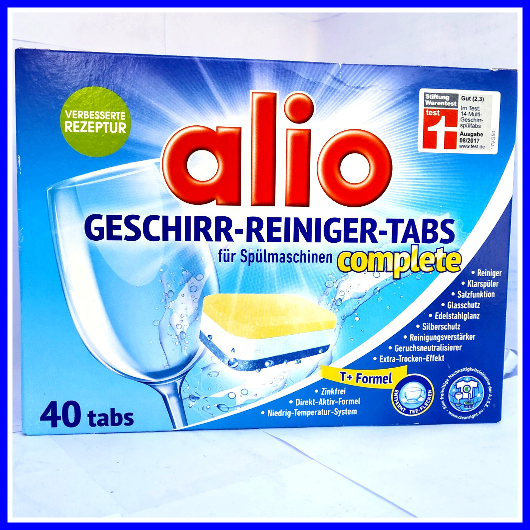 Таблетки для посудомийки Alio Geschirr-reiniger-tabs complete 40 шт