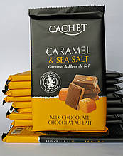 Молочний шоколад Cachet Caramel & Sea salt карамель і морська сіль 300гр