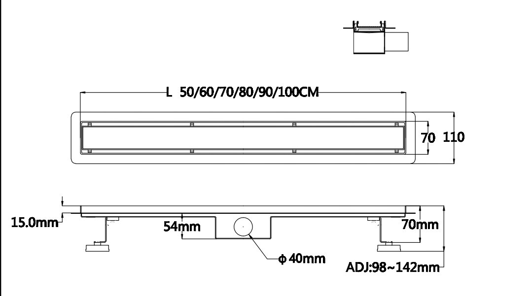 Трап для душа 2 в 1 BW Tech 300 mm - фото 8 - id-p1984467495