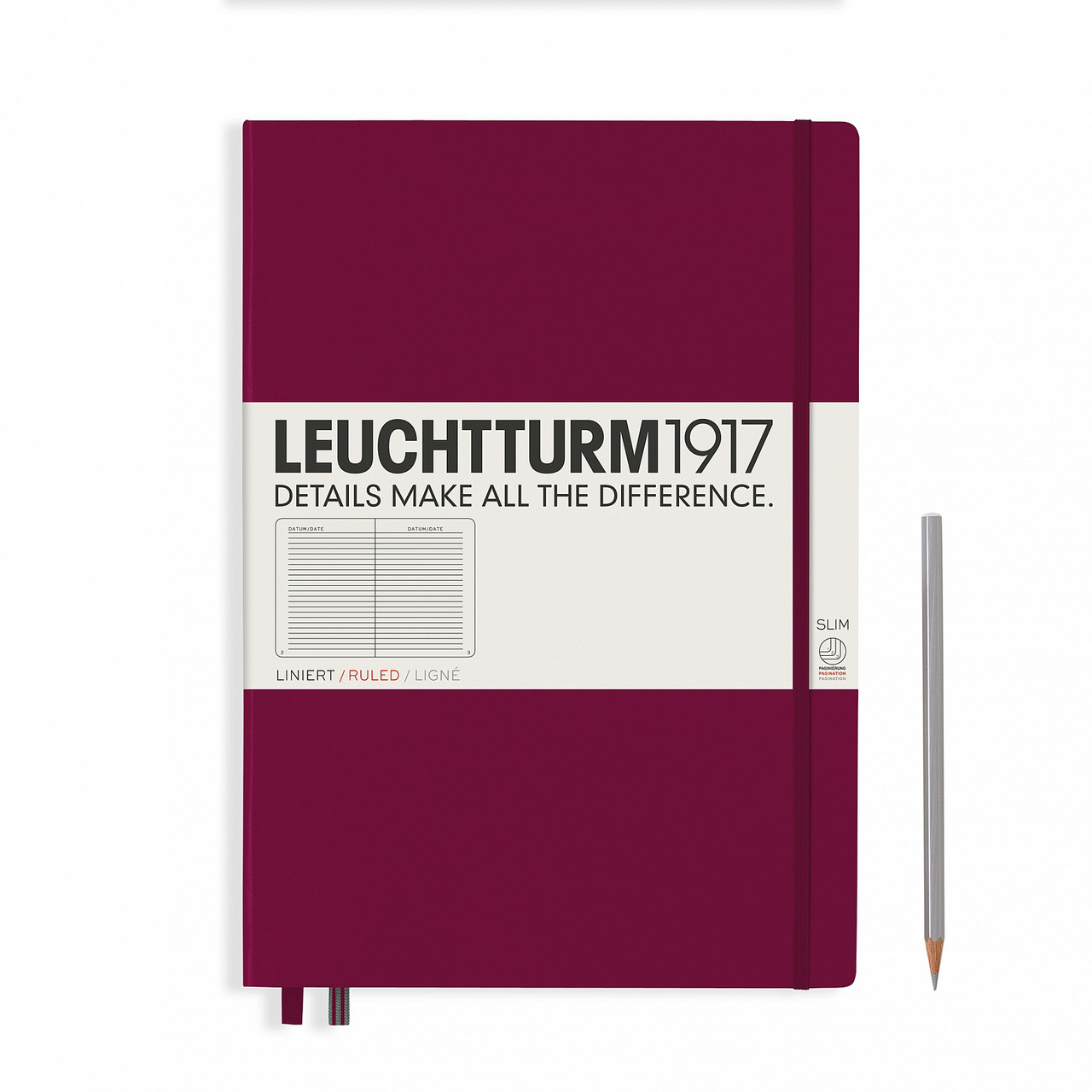 Блокнот Leuchtturm1917 MasterSlim A4+ 22,5х31,5 см Винний в лінію (359784)