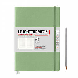 Блокнот Leuchtturm1917 Muted Colours середній А5 14,5х21 см М'яка обкладинка Sage в крапку (361592)