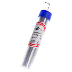 Припій ПОС-60,16g, з флюсом, FIOLKA (Cynel Sn60Pb40-SW26 1 мм)