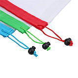 Набір (12 шт.) багаторазових мішечків для покупок і зберігання овочів і фруктів Reusable Bags (LB-22073), фото 5