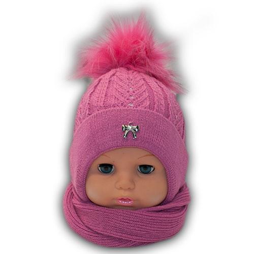 Комплект шапка и шарф для девочки