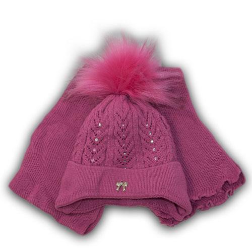 Комплект шапка и шарф для девочки