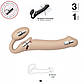 Безремний страпон із вібрацією Strap-On-Me Vibrating Flesh M, 21х3,3 см., фото 6