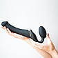 Безремний страпон із вібрацією Strap-On-Me Vibrating Black M, 21х3,8 см., фото 3