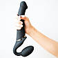 Безремний страпон із вібрацією Strap-On-Me Vibrating Black M, 21х3,8 см., фото 6