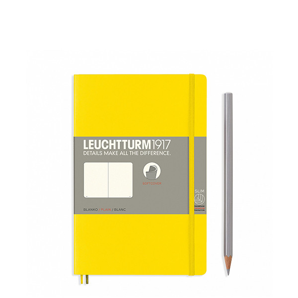 Блокнот Leuchtturm1917 М'яка обкладинка Paperback B6 12,5х19 см Лимонний нелінований (358304)