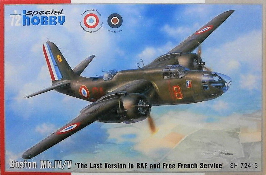 Пластикова модель 1/72 Special hobby 72413 літак Boston Mk.IV/V The Last Version in RAF and Free French Servic