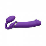 Безремінний страпон з вібрацією Strap-On-Me Vibrating Violet XL, діам. 4,5см, пульт ДК, регульований Амур, фото 6