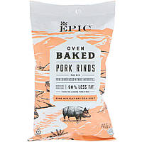 ОРИГИНАЛ!Epic Bar,Свиные шкварки,гималайская свинина с морской солью,70 грамм производства США