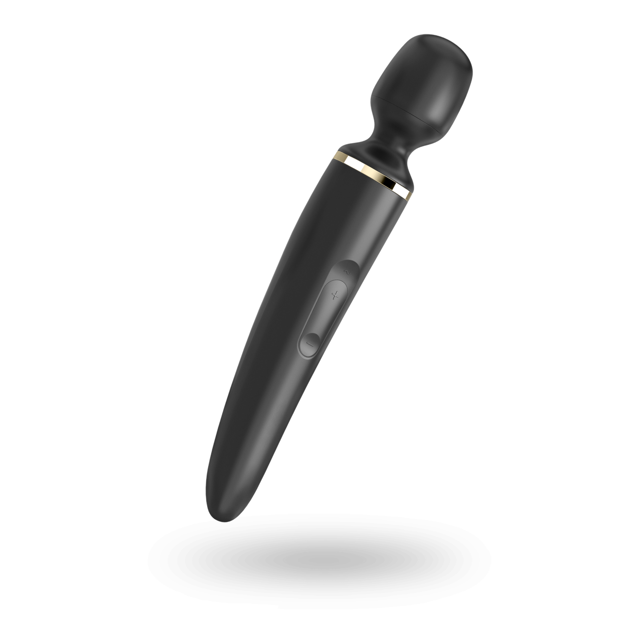 Вібромасажер Satisfyer Wand-er Woman (Black/Gold), водонепроникний, потужний, розмір XXL Амур