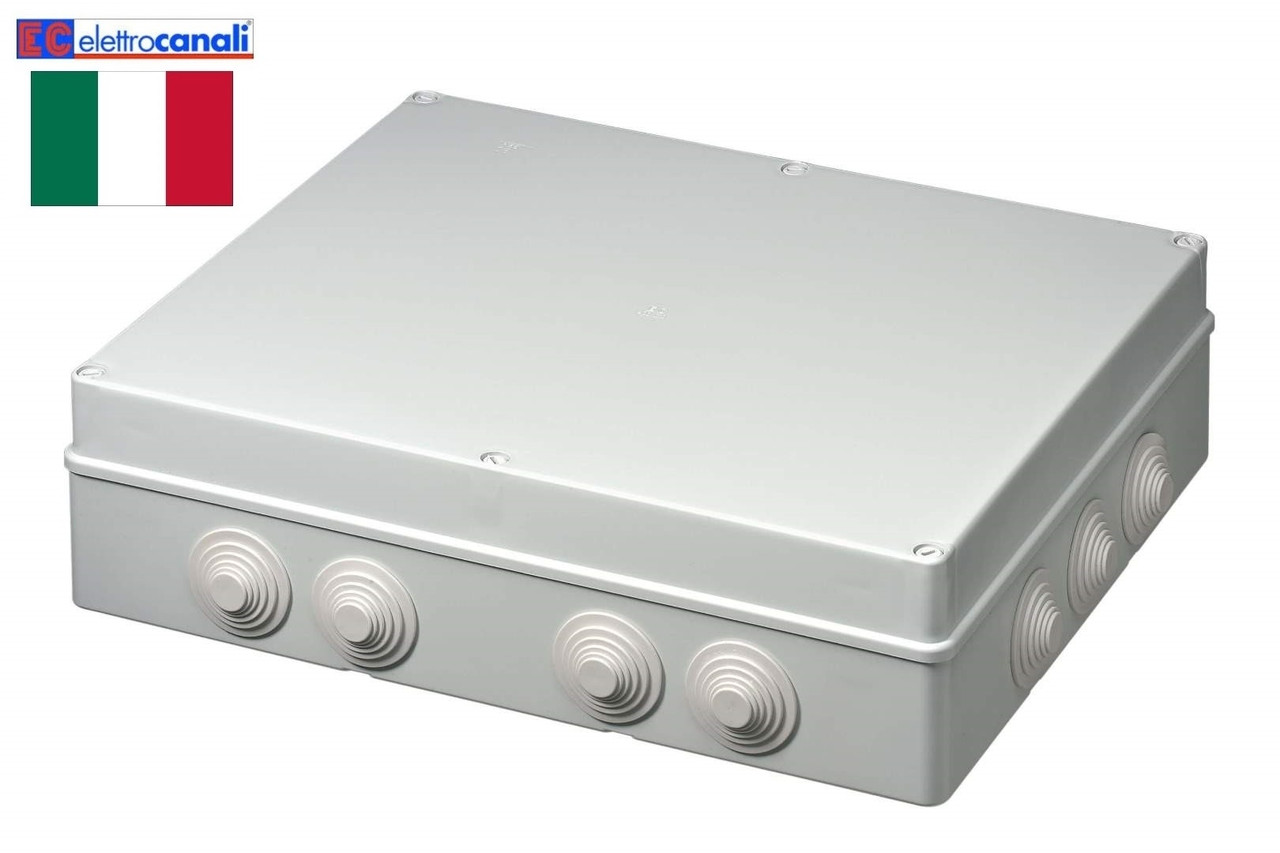 Коробка розподільна IP55 460x380x120 Elettrocanali EC400C10 (навісна, 14 сальників 32мм)