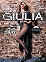 Колготки в горошек с поясом GIULIA Amalia Impresso 40 3, NERO (черный)