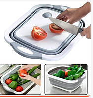 Разделочная доска-миска Vegetable Board, складная доска для резки и мытья овощей, универсальная доска