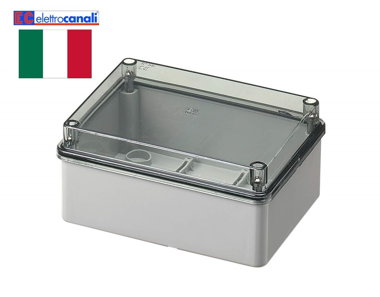 Коробка розподільна IP56 150x110x70 Elettrocanali EC420C5 (настінна з прозорою кришкою)