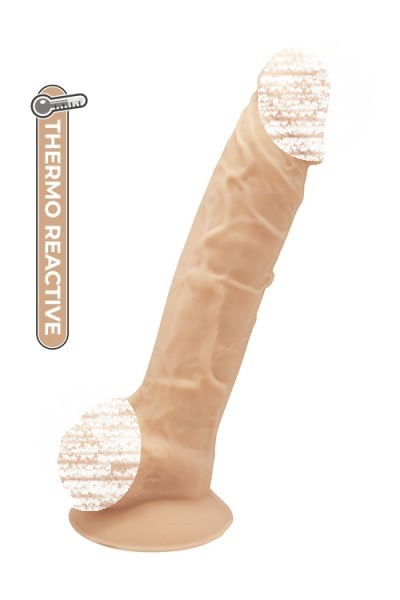 Термоактивний фалоімітатор з мошонкою Real Love Dream toys 22,9 см (тілесний)