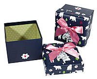 Коробка подарочная ювелирная 11 x 11 x 8,5см (4шт/уп)