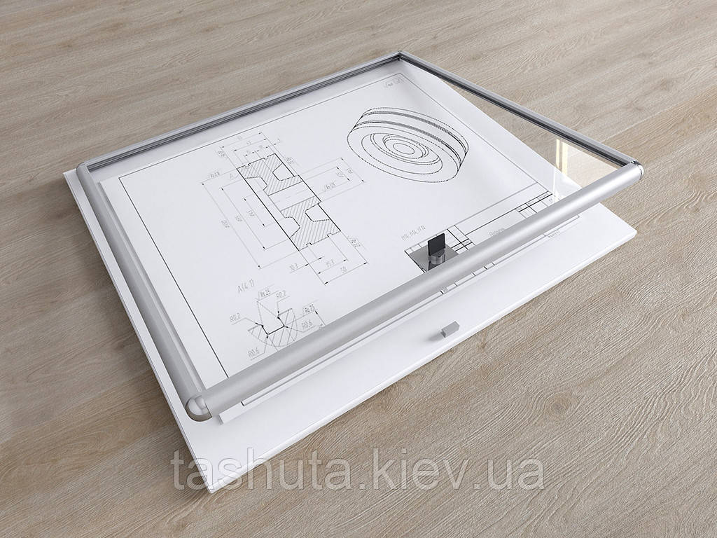 Стенд для інформації зі склом і замком, 420х600 мм