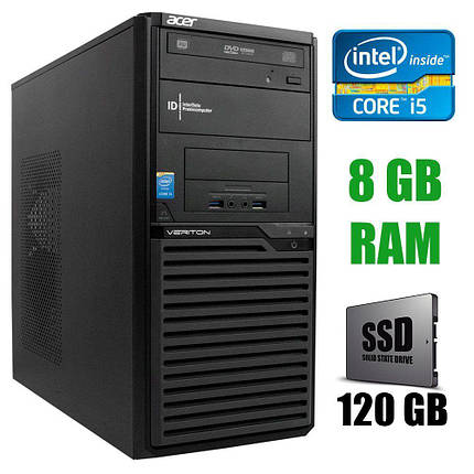 Acer Veriton M2631 / Intel Core i5-4440 (4 ядра по 3.1 — 3.3 GHz) / 8 GB DDR3 / 120 GB SSD, 120 SSD, фото 1