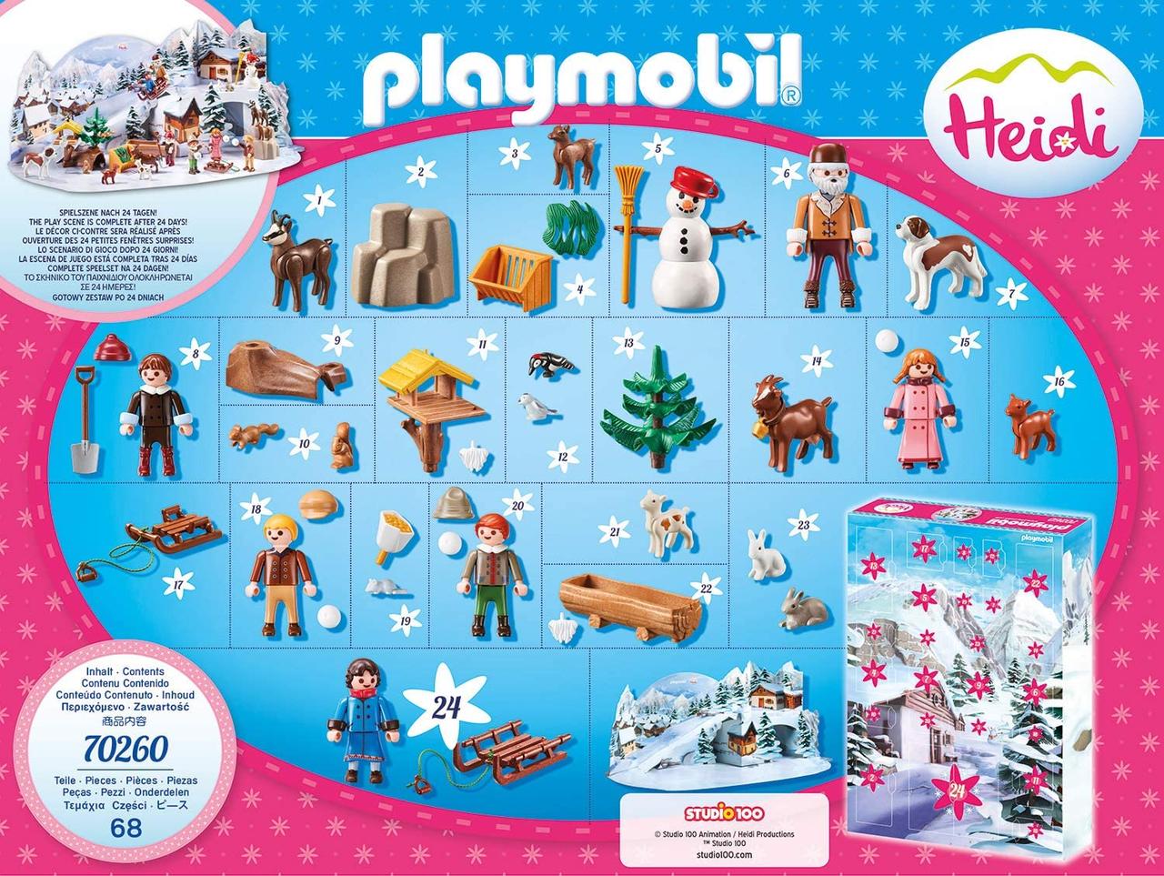 Купить адвент календарь Playmobil 70260 Хайди Heidi's Winter World