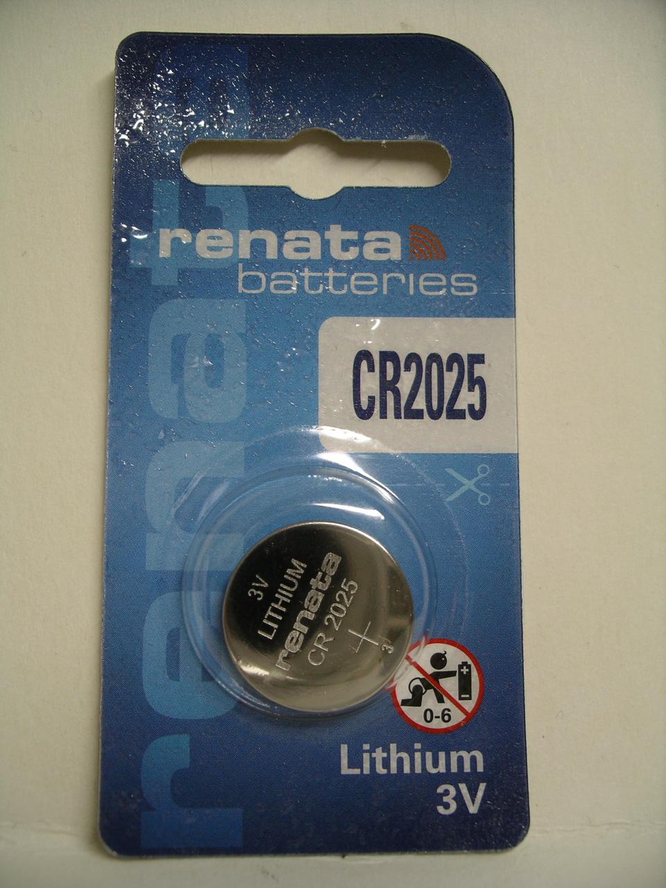 Батарейка CR2025 Renata, 1 шт., блістер