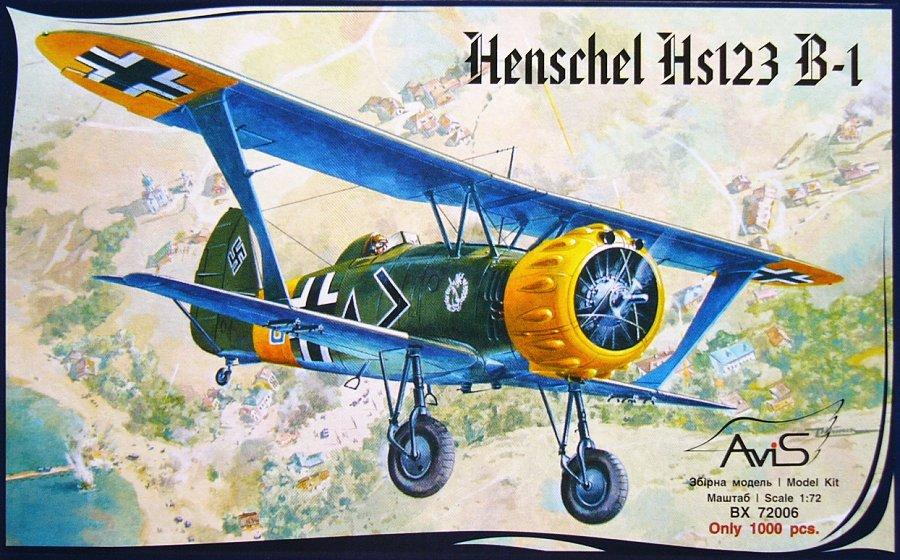 Пластикова модель 1/72 AVIS 72006 Німецький літак Henschel Hs123 B-1