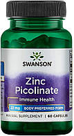 Zinc Picolinate 22 mg Swanson, 60 капсул