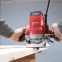 Електричний ручний столярний фрезер по дереву Makita M3600 : 1650 Вт, 12 цанга, 22000 об/хв електрофрезер, фото 5