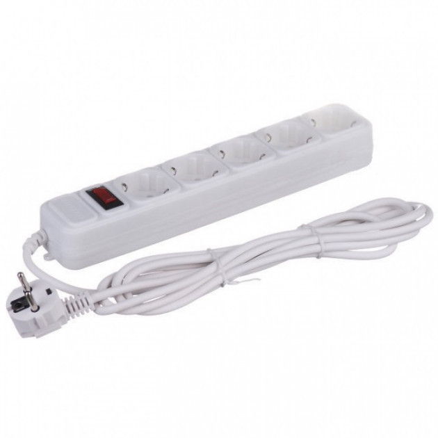 Мережевий фільтр-подовжувач Greelite G55 на 5 розеток 5 м White (N017520)