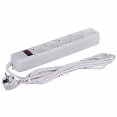 Мережевий фільтр-подовжувач Greelite G55 на 5 розеток 5 м White (N017520)