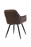 Обідній крісло M-65 коричневий вельвет від Vetro Mebel, фото 9
