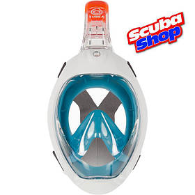 Повнолицева маска Subea Easybreath NEW для снорклінгу (колір синій) L/XL