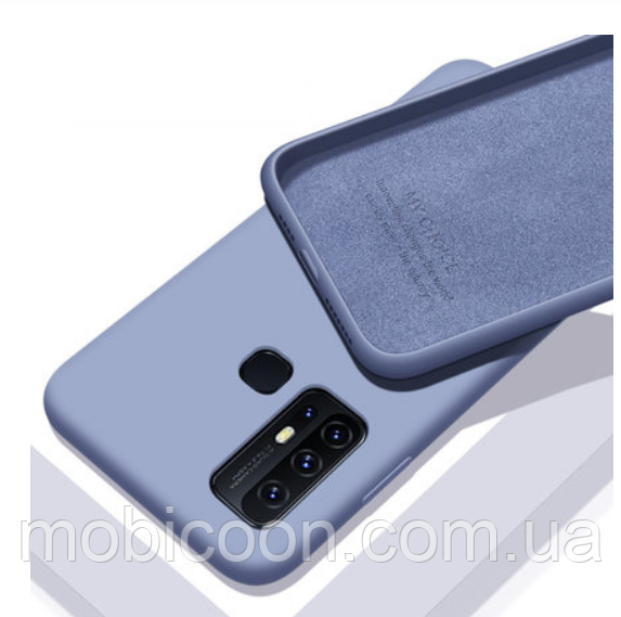 Чохол Silicone Case Full для Huawei P Smart 2020 Lavander сірий, фото 1