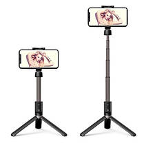 Селфи палиця бездротовий монопод-штатив Hoco K11 Tripod Selfie Stand Bluetooth (Чорна), фото 2
