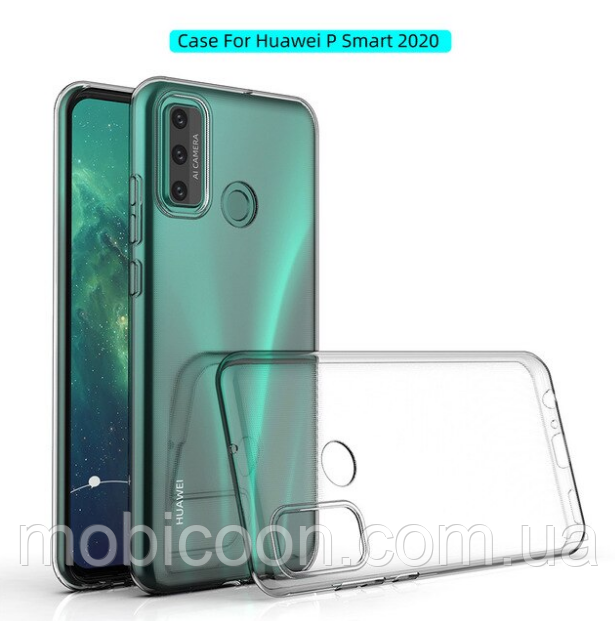Чохол силіконовий для Huawei P Smart 2020 ультратонкий прозорий, фото 1