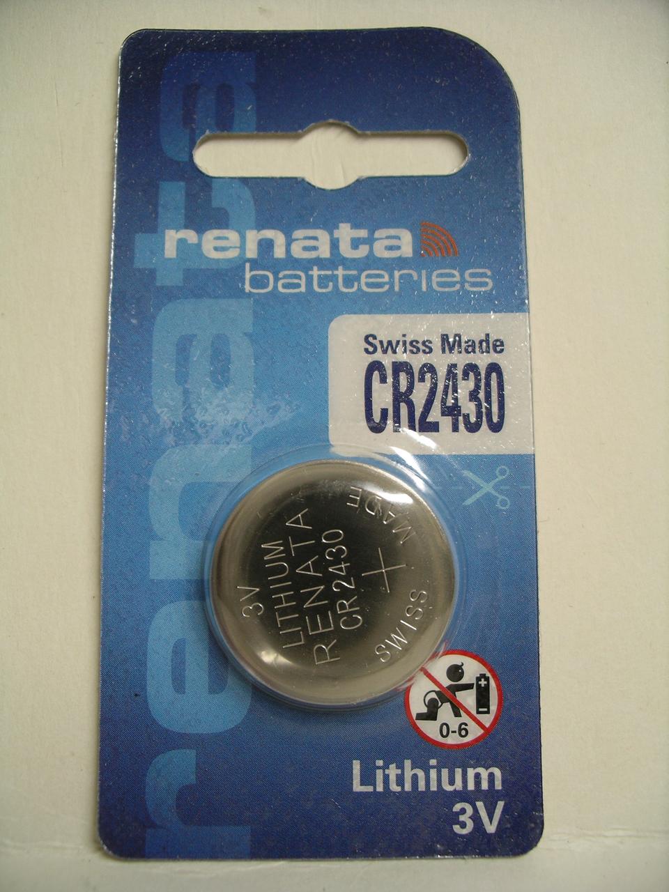 Батарейка RENATA CR2430 3В дискова літієва