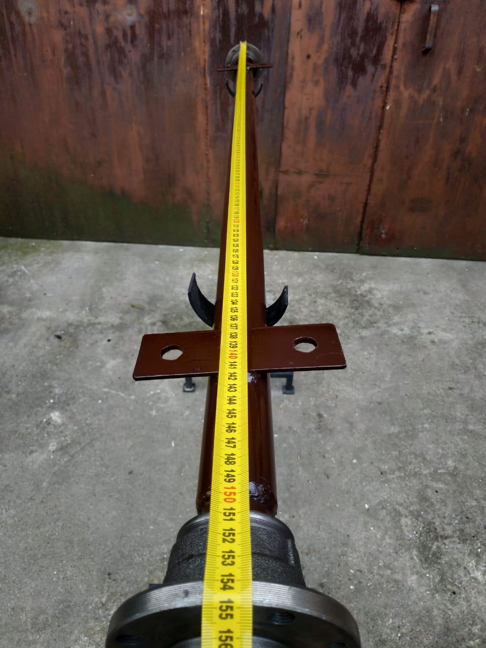 Вісь, балка АТВ-155 (01П) для причепа посилена з маточинами ВАЗ 2101 не шплинтованными, фото 1