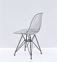 Пластиковий стілець димчастий на металевих ніжках чорного кольору Nik BK-ML, фото 4