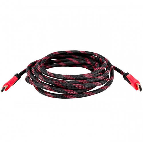 Шнур HDMI-HDMI 5м Кабель провід Hight Speed Cable 5m чорний з червоним ...