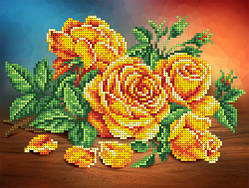Схема для вишивання бісером на атласі "Аромат троянди"