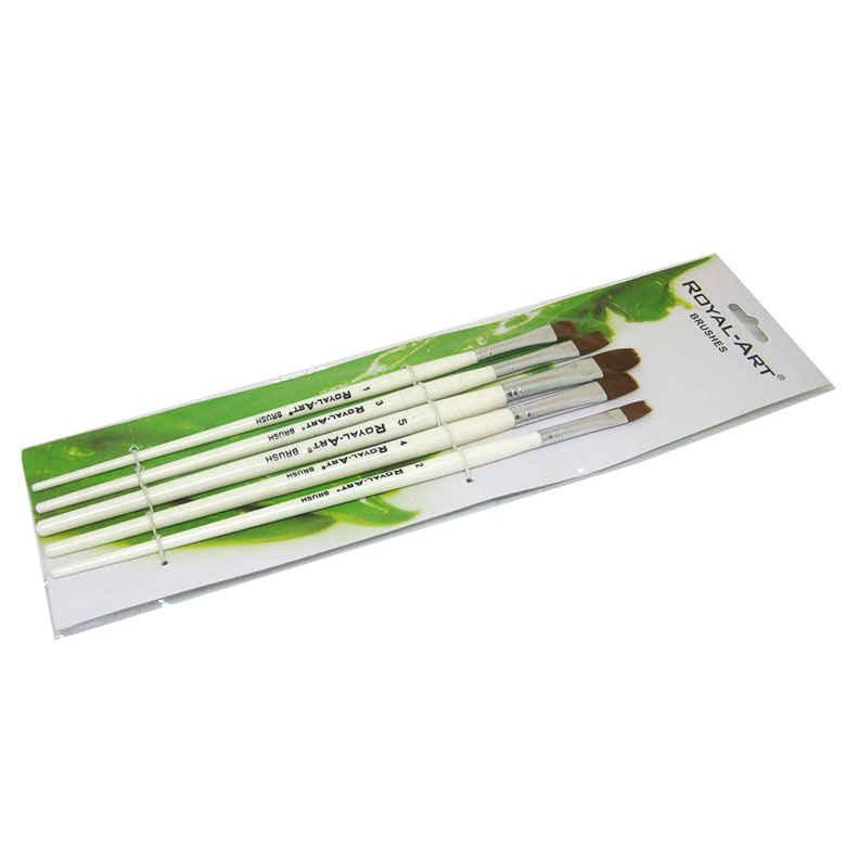 Набір пензлів 5шт. Royal-Art Brushes синтетіка плоска пряма RA-2688F, фото 1