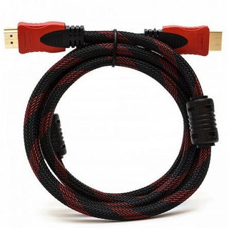 Кабель HDMI-HDMI 1,5 метрів Шнур провід Hight Speed Cable 1,5 m чорний з червоним, фото 2