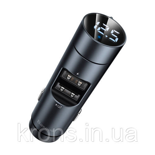 Автомобільний FM-модулятор Bluetooth 5.0 Handsfree 2x USB, Baseus BS-01
