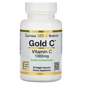 Вітамін C California Gold Nutrition Gold C 1000 мг 60 капс.